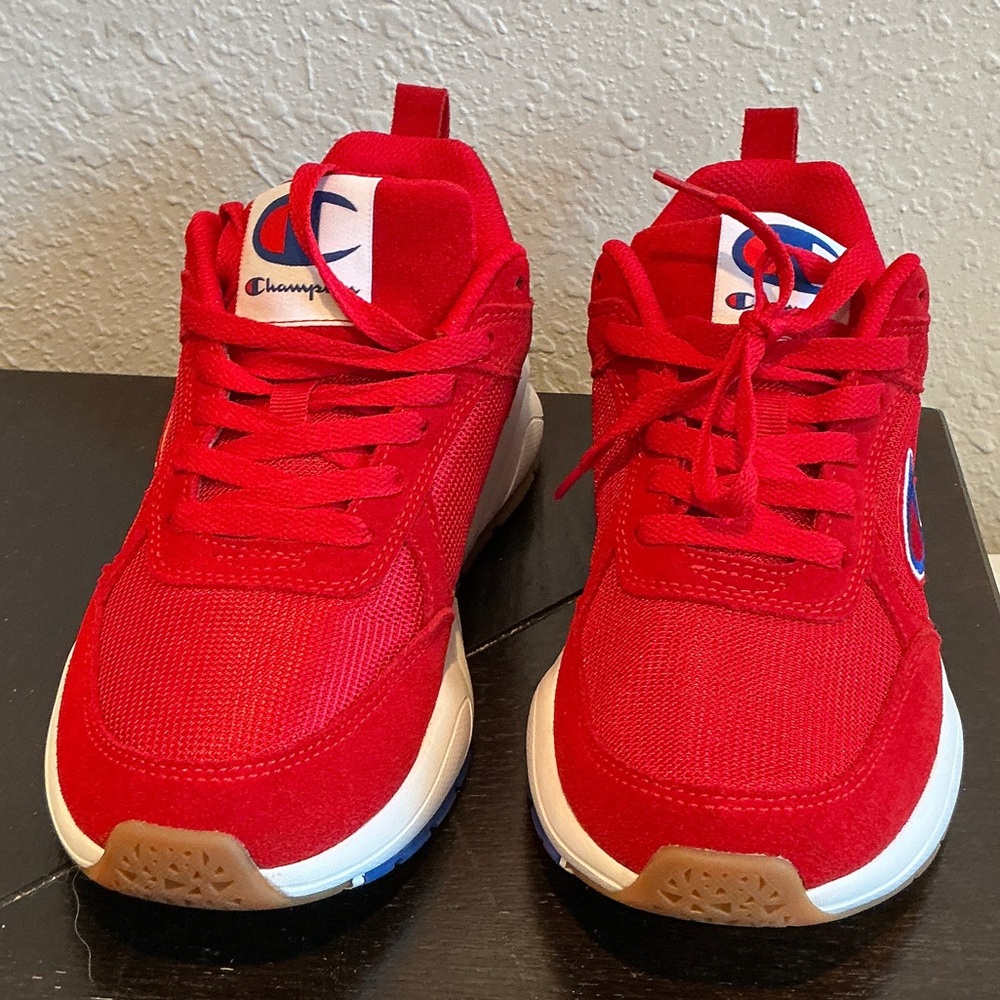 Champion Youth Bright Red Sneakers Size 7 Y